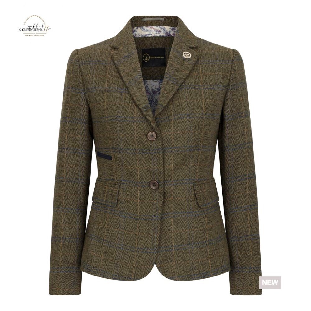 Size 8 Wool Blend Blazer Waistcoat Set Slim Fit Professional Formal